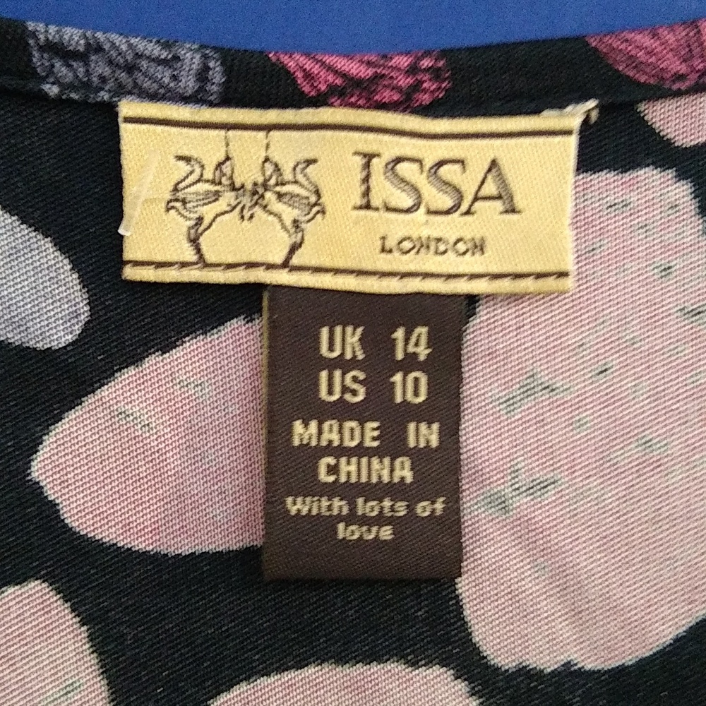 Issa London silk butterfly wrap dress size 10 - Picture 5 of 8